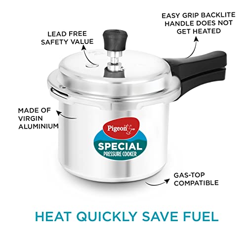 Pigeon by Stovekraft 12735 Non-Induction Base Aluminium Pressure Cooker Combo