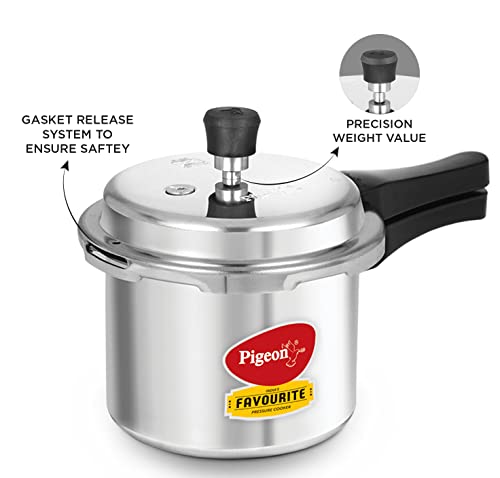 Pigeon By Stovekraft Favourite Induction Base Aluminium Pressure Cooker, 3L