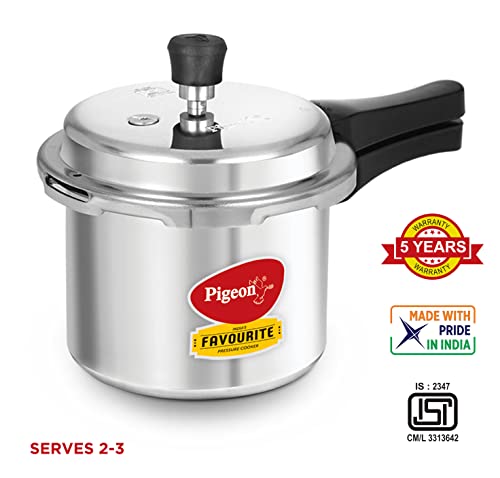 Pigeon By Stovekraft Favourite Induction Base Aluminium Pressure Cooker, 3L