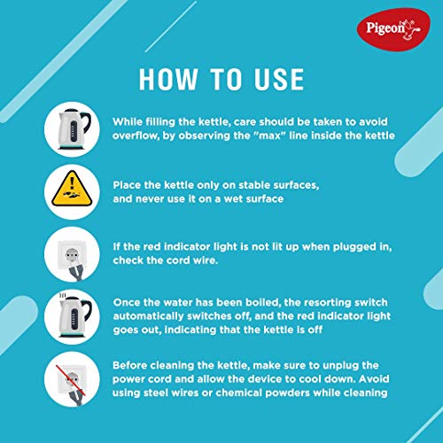 Pigeon Quartz Electric Kettle (14299), 17 Litre