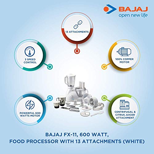 Bajaj Food Processor - FX 11 - 600 Watt