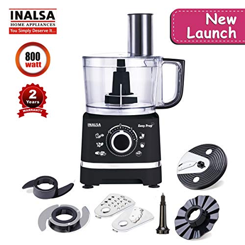INALSA Food Processor Easy Prep - 7 Accessories - 800 Watt