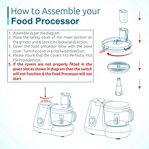 Rico All in One Food Processor- 700 Watt