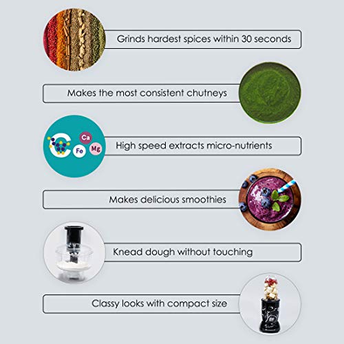 Wonderchef Nutri-Blend Compact Food Processor - Four Jars - 400 Watt