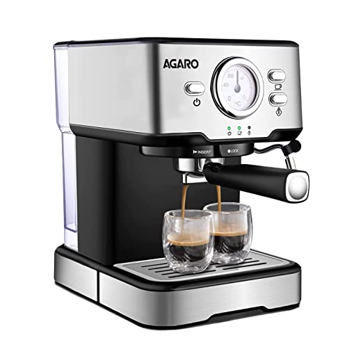AGARO Imperial Espresso Coffee Maker Coffee Machine | Silver