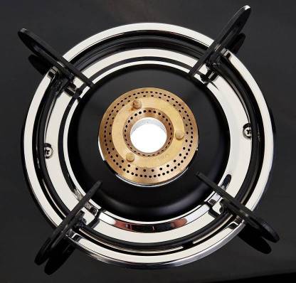 Prestige Magic Glass Top Gas Stove GTMC 03 Tri Pin Burners, Black