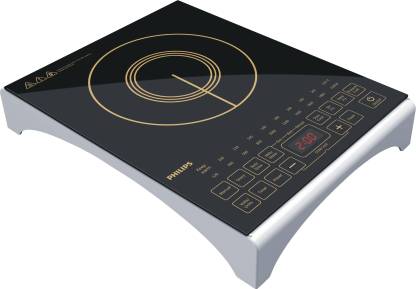 Philips Viva Collection Hd4938-01 2100-Watt Glass Induction Cooktop With Sensor Touch, Black