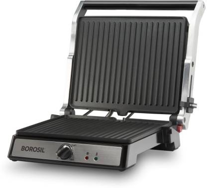 Borosil Super Jumbo 180 Degree 2000-Watt Grill Sandwich Maker | Silver