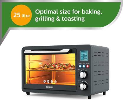 Philips HD6975-00 Digital Oven Toaster Grill OTG, 1500 Watt, 25 Ltr, Grey