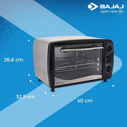 Bajaj Majesty 1603 TSS 16L Oven Toaster Griller (OTG) with Power Coated Stainless Steel Body, Silver
