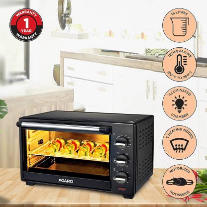 AGARO Majestic Oven Toaster Griller, Black, 19 Litres