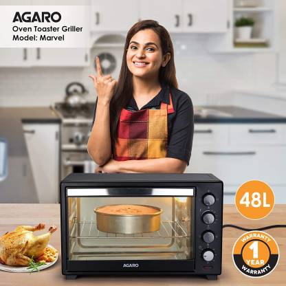 AGARO Marvel 48 Liters Oven Toaster Griller, Black