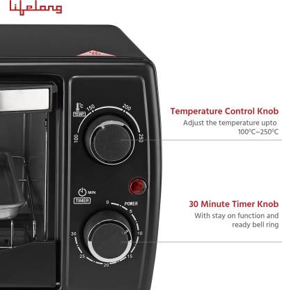 Lifelong LLOT10 Oven Toaster & Griller, 10 Litres, Black