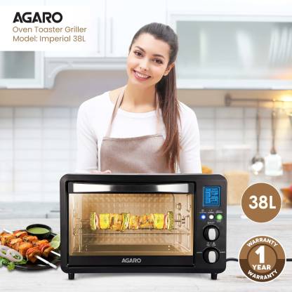 AGARO Imperial Digital Oven Toaster Griller | 38 Litres | Black