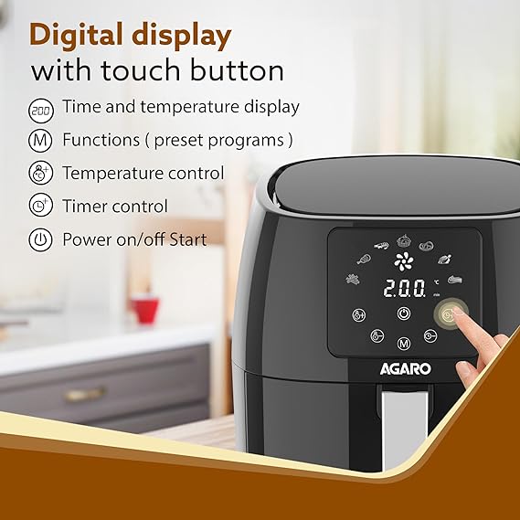 Agaro Sapphire Digital 1400 Watt Air Fryer