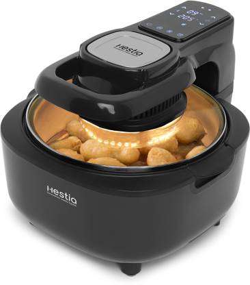 Hestia Nutri-View 1100 Watt Digital Air Fryer with Patented Easy-Peek Lid