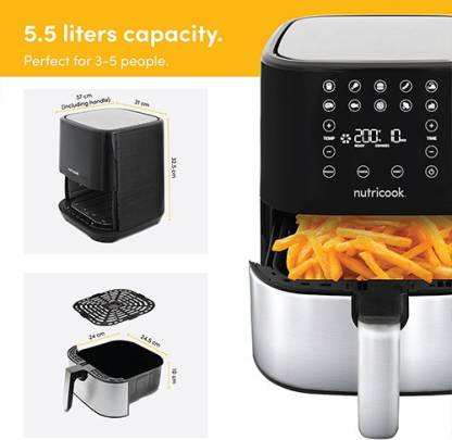 Nutricook 1700 Watts Stainless Steel Air Fryer