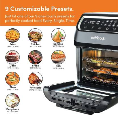 Nutricook 1800 Watts Digital/One Touch Control Panel Display Air Fryer Oven
