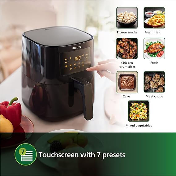 Philips Digital Connected Smart Air Fryer Voice assistant control and Touch Panel