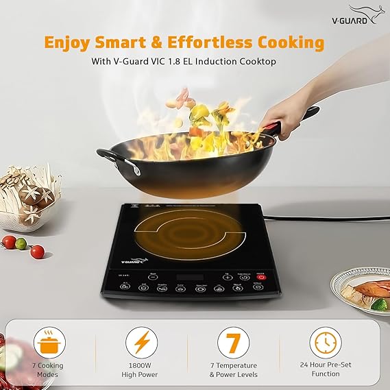 V-Guard VIC 18 EL 1800W Induction Cooktop