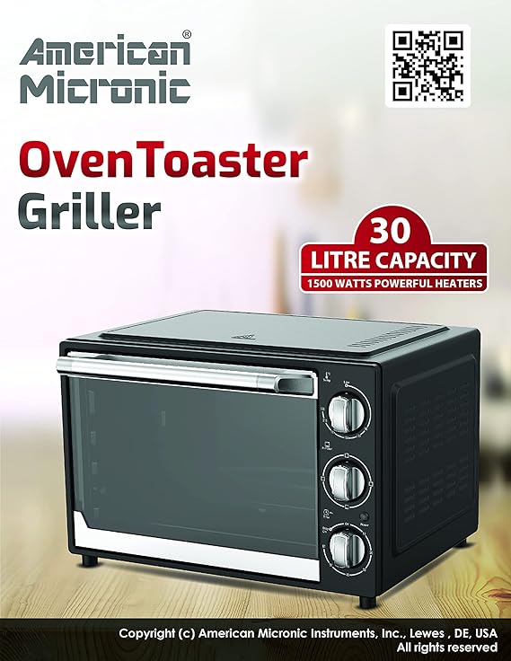 American Micronic Instrument 30L 1500W Oven Toaster Grille