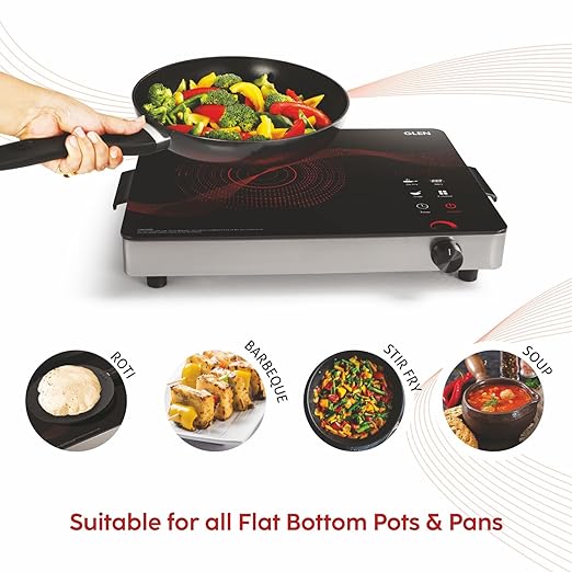 Glen 2000W Infrared Induction Stove With 3 Preset Cooking Functions