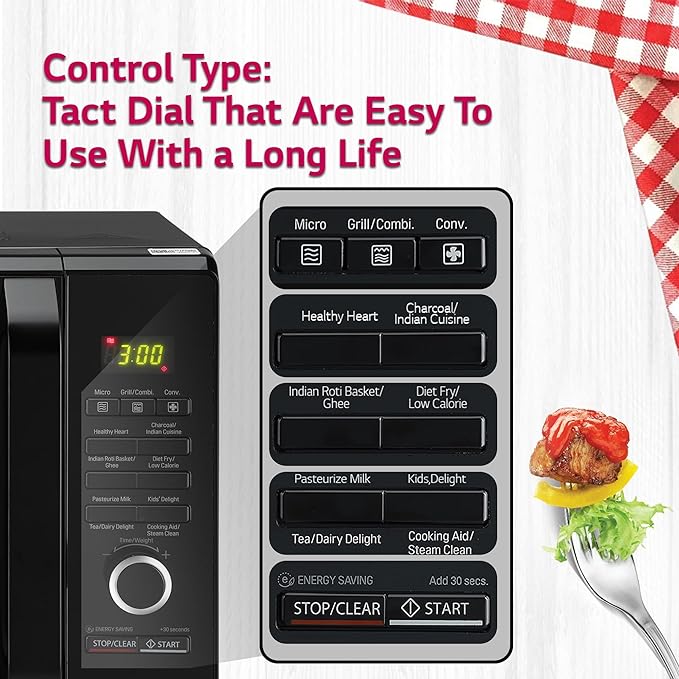 LG MJ2887BWUM 28 L Charcoal Convection Microwave Oven