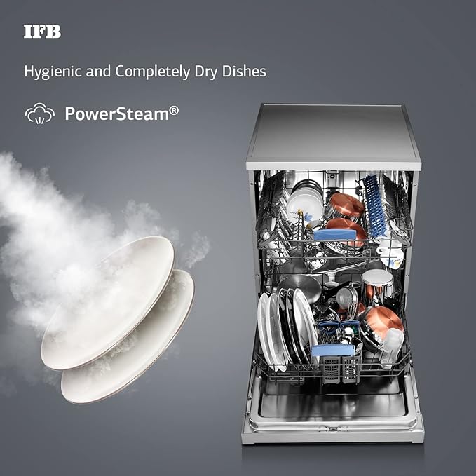 IFB 12 Place Settings Hot Water Wash Free Standing Dishwasher Neptune VX