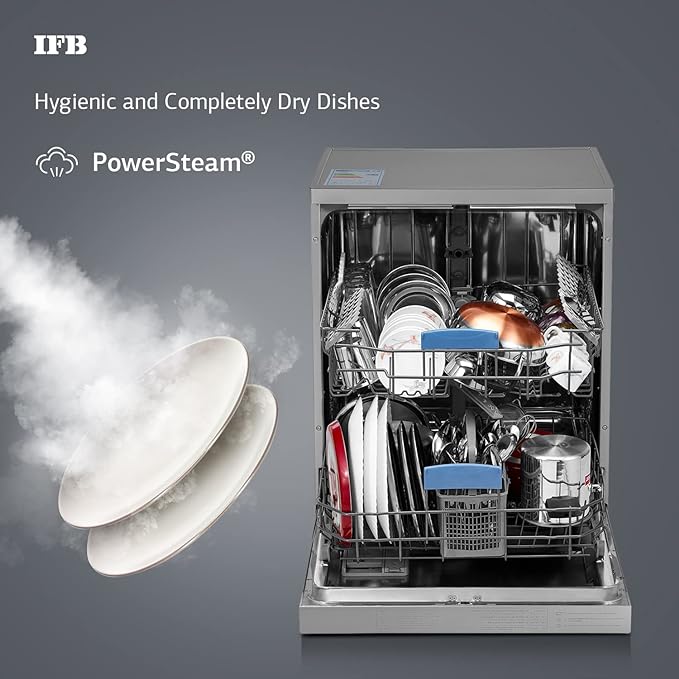 IFB 12 Place Settings Hot water wash Free Standing Dishwasher Neptune VX1