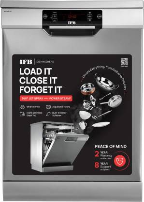 IFB 15 Place Settings Hot Water Wash Free Standing Dishwasher Neptune SX1