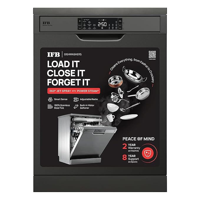 IFB 16 Place Settings Hot water wash Free Standing Dishwasher Neptune VX2 Plus