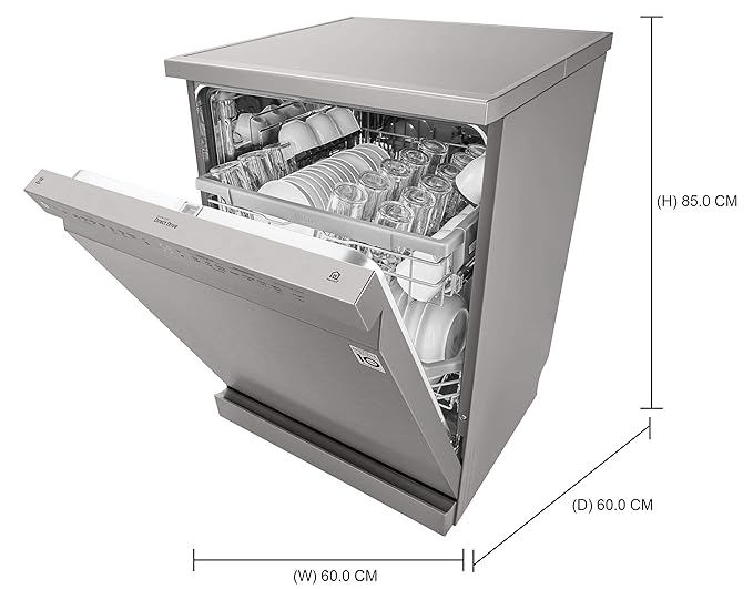 LG 14 Place Settings Inverter Direct Drive Wi-Fi Free Standing Dishwasher