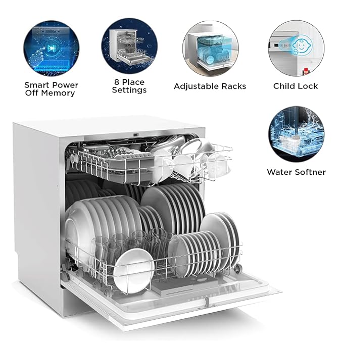 Midea 8 Place Setting Table Top Dishwasher