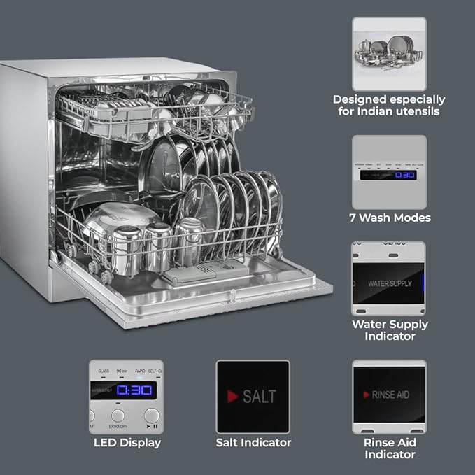 SHARP 8 Place Setting Table-Top Dishwasher