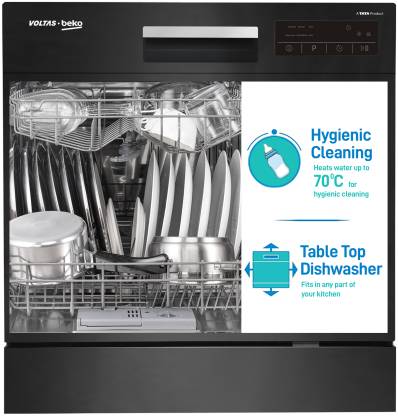 Voltas Beko DT8B Free Standing 8 Place Settings Dishwasher with Inbuilt Heater