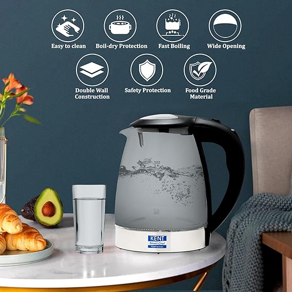 KENT Elegant 18 L Electric Glass Kettle