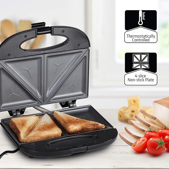 Agaro 33185 800W Elegant Sandwich Maker