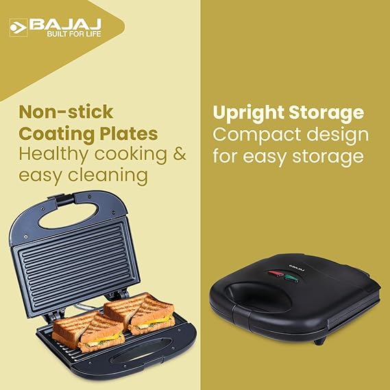Bajaj SWX 4 Deluxe 800W 2 Slice Grill Sandwich Maker