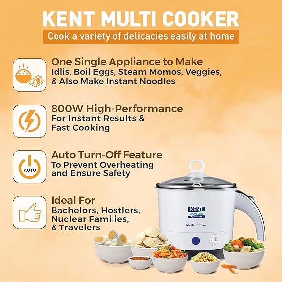 Kent Kettle 1.2L Multicooker Cum Steamer