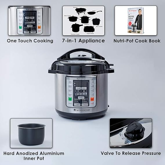 Wonderchef Nutri-Pot 6L Electric Pressure Cooker