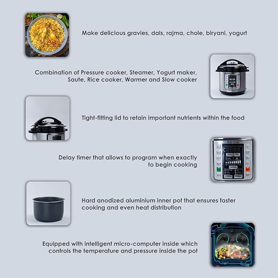 Wonderchef Nutri-Pot 6L Electric Pressure Cooker