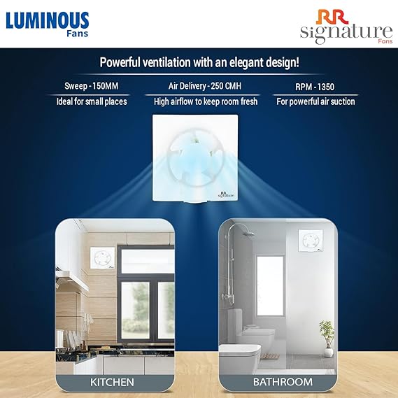Luminous Vento Deluxe 150 mm Exhaust Fan For Kitchen