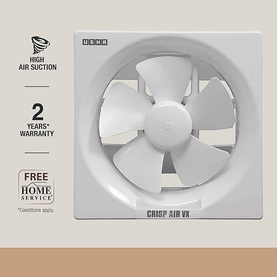 USHA Crisp Air VX 150mm Sweep Size, 240mm Duct Size Exhaust Fan