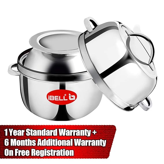 iBELL Stainless Steel Steam Pot, Thermal Rice Cooker with Rubber Gasket
