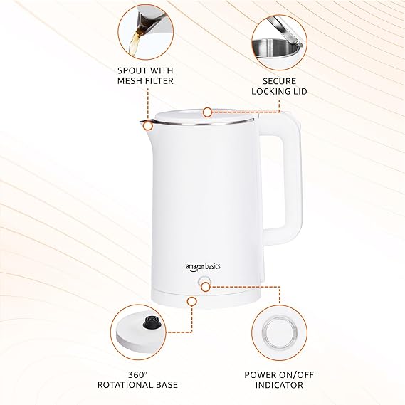 Amazon basics 1.8 L Cool Touch Electric Kettle