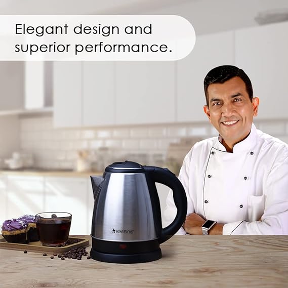 Wonderchef 1.5L 1500W Crescent Electric Kettle