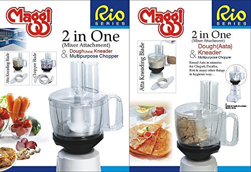 Maggi Rio Steel 2 In 1 Atta Kneader Cum Vegetable Chopper Attachment for Mixer