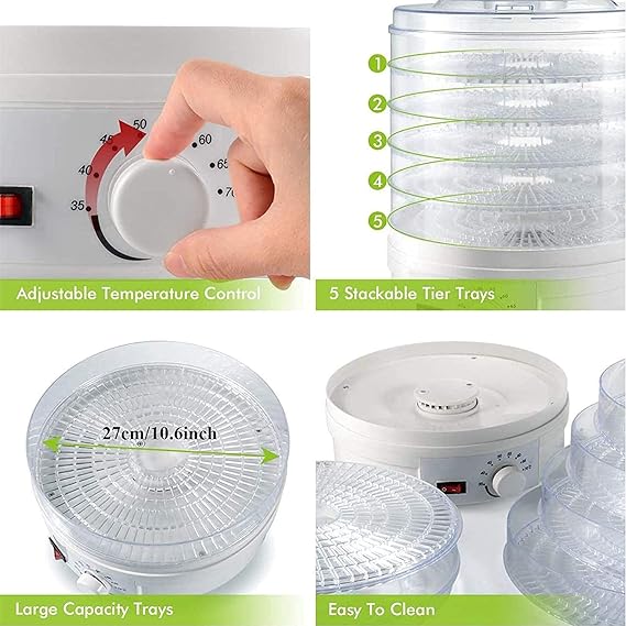 Prux 5-Layer Dehydrator Drying Machine Vegetable Meat Fruit Dryer Food Dehydrator (SMX-01)