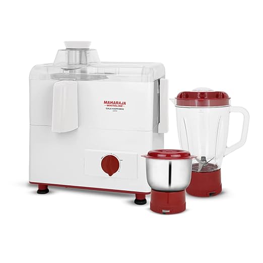 Maharaja Whiteline Gala Happiness Juicer Mixer Grinder with 2 Jars