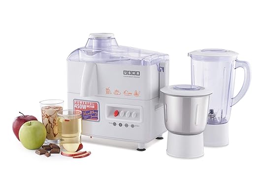Usha 3345 450-Watt Juicer Mixer Grinder with 2 Jars